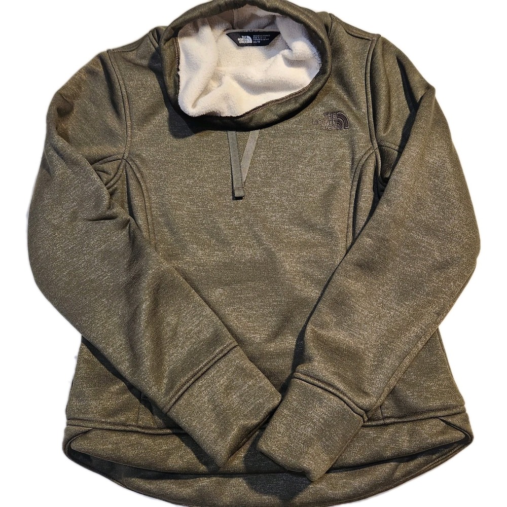 The North Face Women's  Size XS Green Pullover Sweatshirt Fleece Lined Athletic